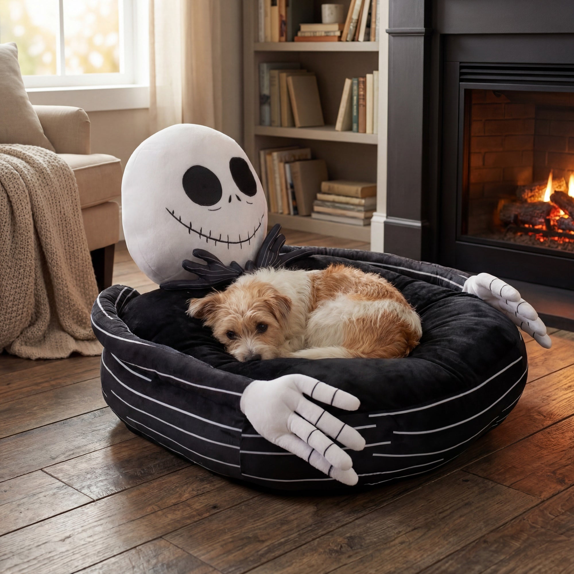 Buckle-Down Disney Jack Skellington Hug Character Dog Bed