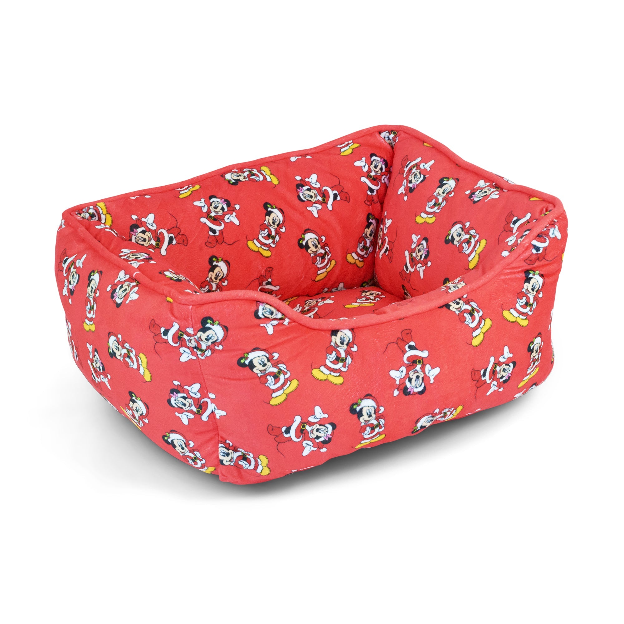Buckle-Down Disney Santa Mickey & Minnie Cuddler Dog Bed