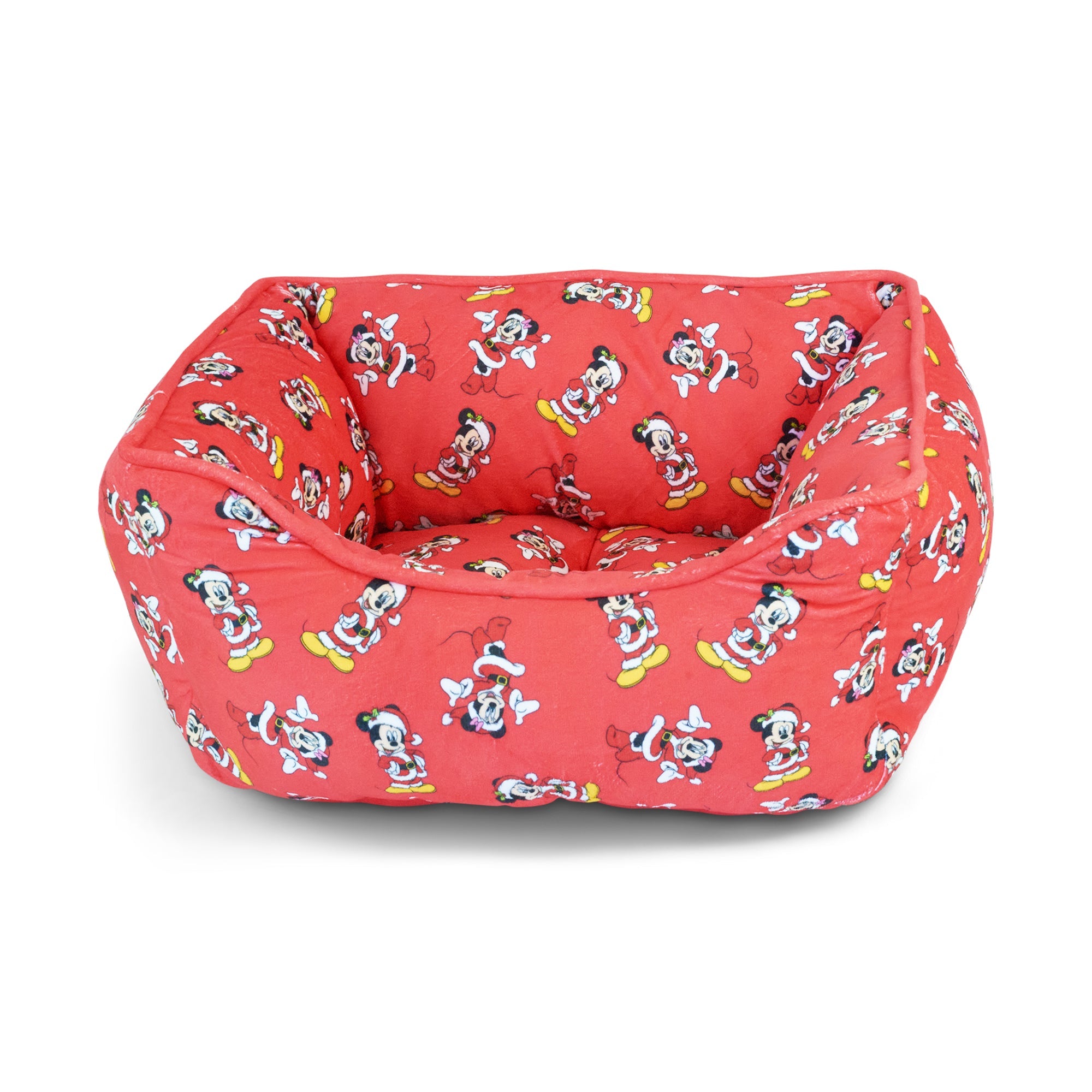 Buckle-Down Disney Santa Mickey & Minnie Cuddler Dog Bed