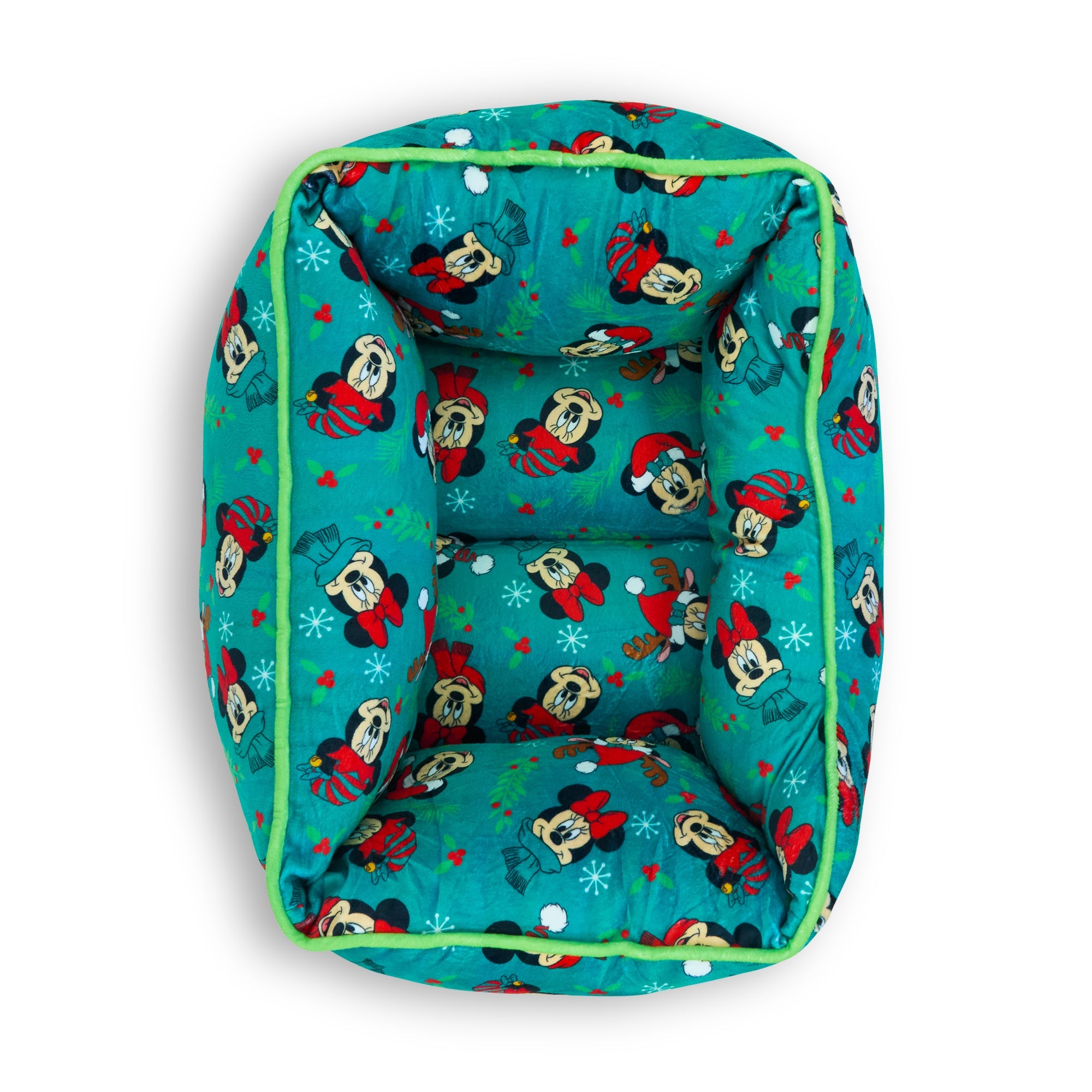 Buckle-Down Disney Holiday Mickey & Minnie Cuddler Dog Bed