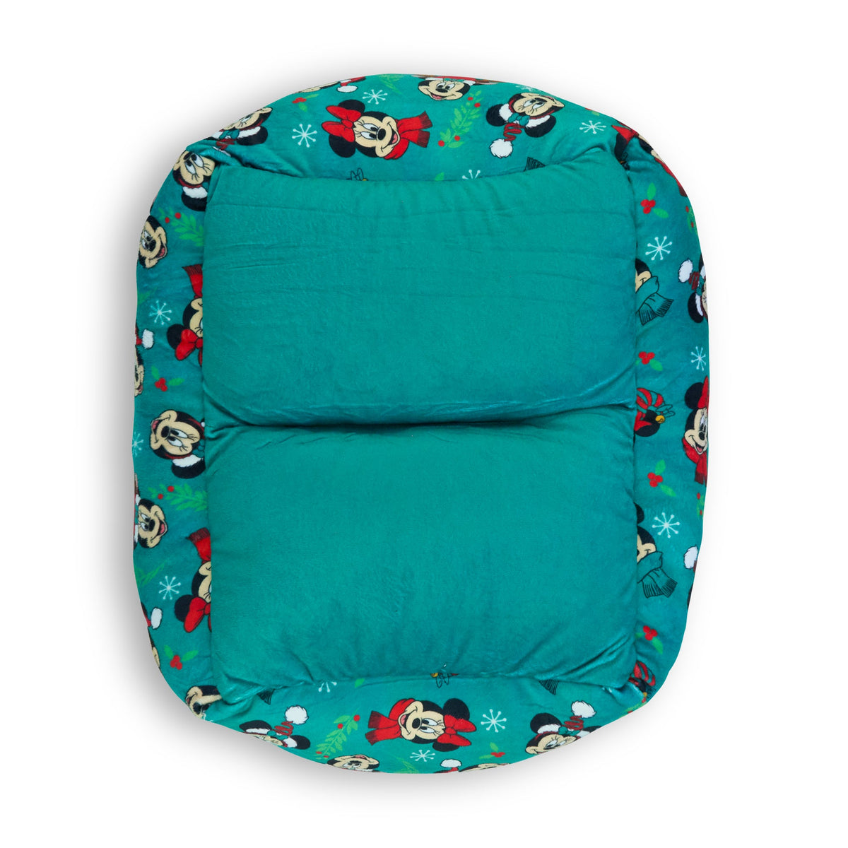 Buckle-Down Disney Holiday Mickey & Minnie Cuddler Dog Bed