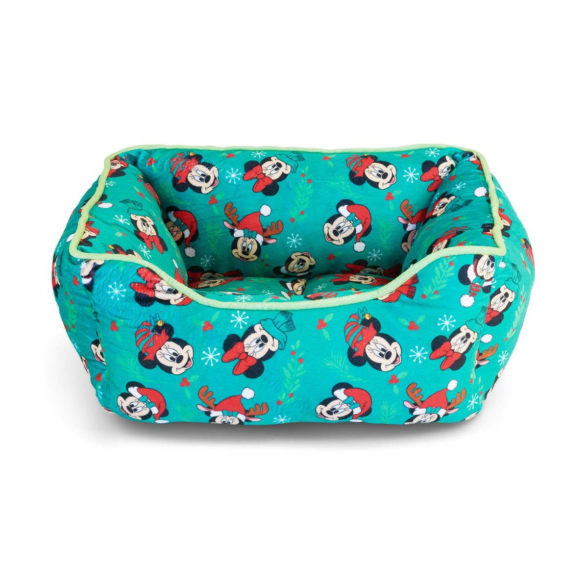 Buckle-Down Disney Holiday Mickey & Minnie Cuddler Dog Bed