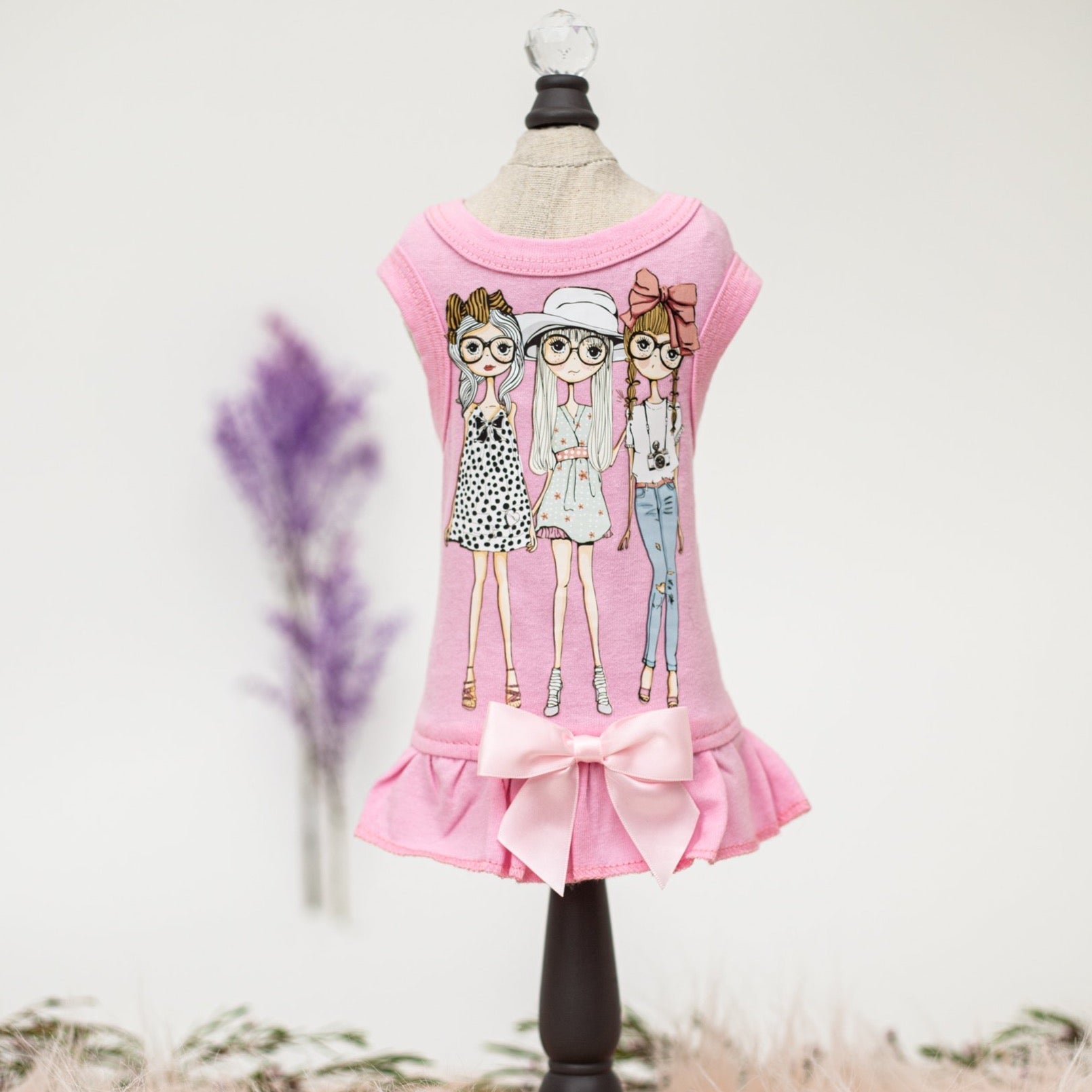 Hello Doggie BFF Satin Dog Dress