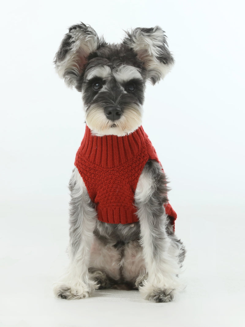 Pet Sweater Vest-Red