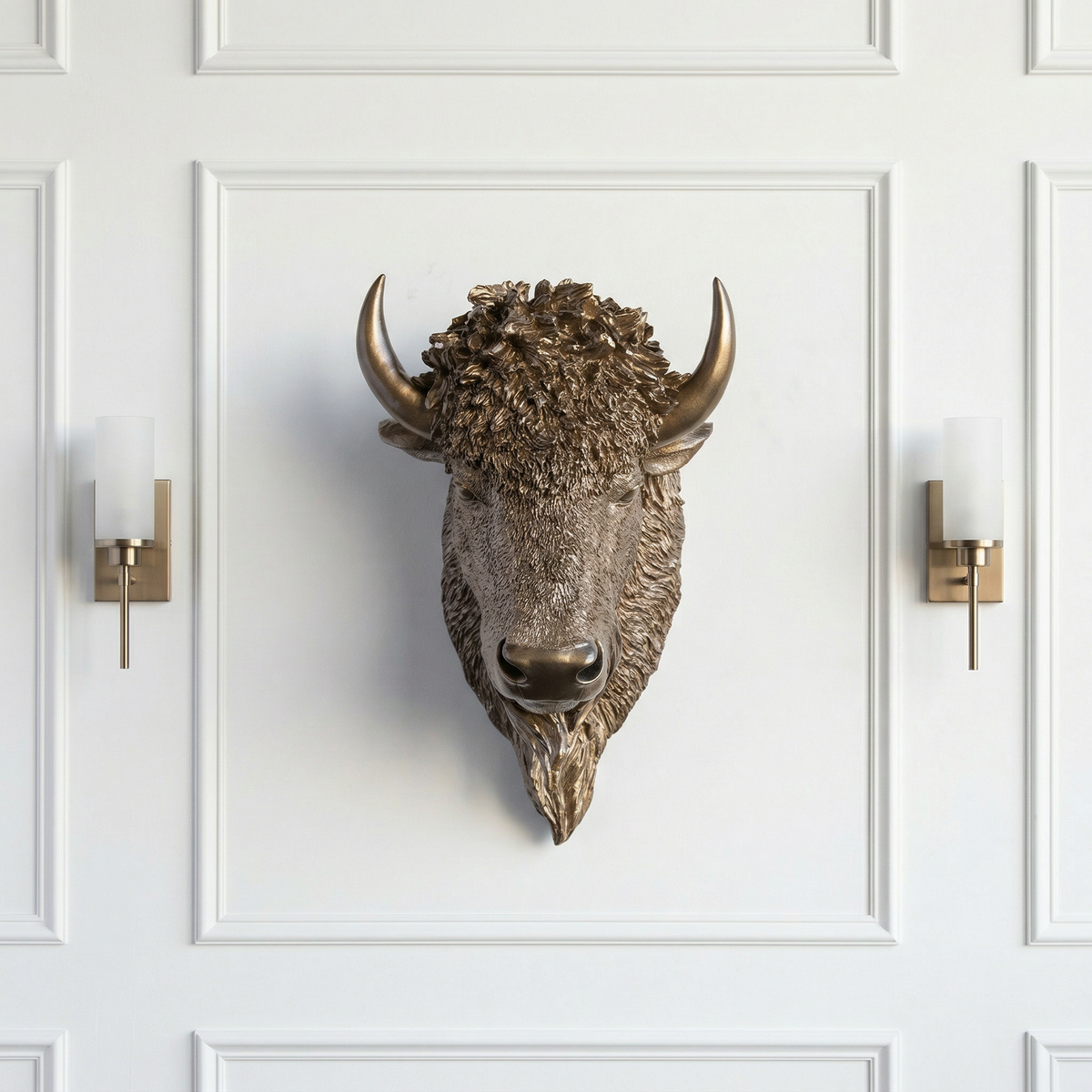 Faux Bison Sculpture