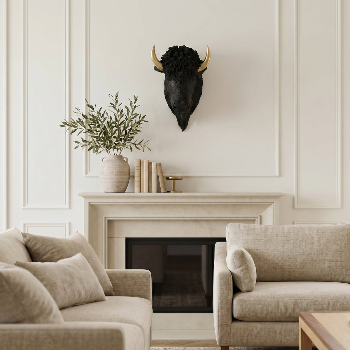 Faux Bison Sculpture