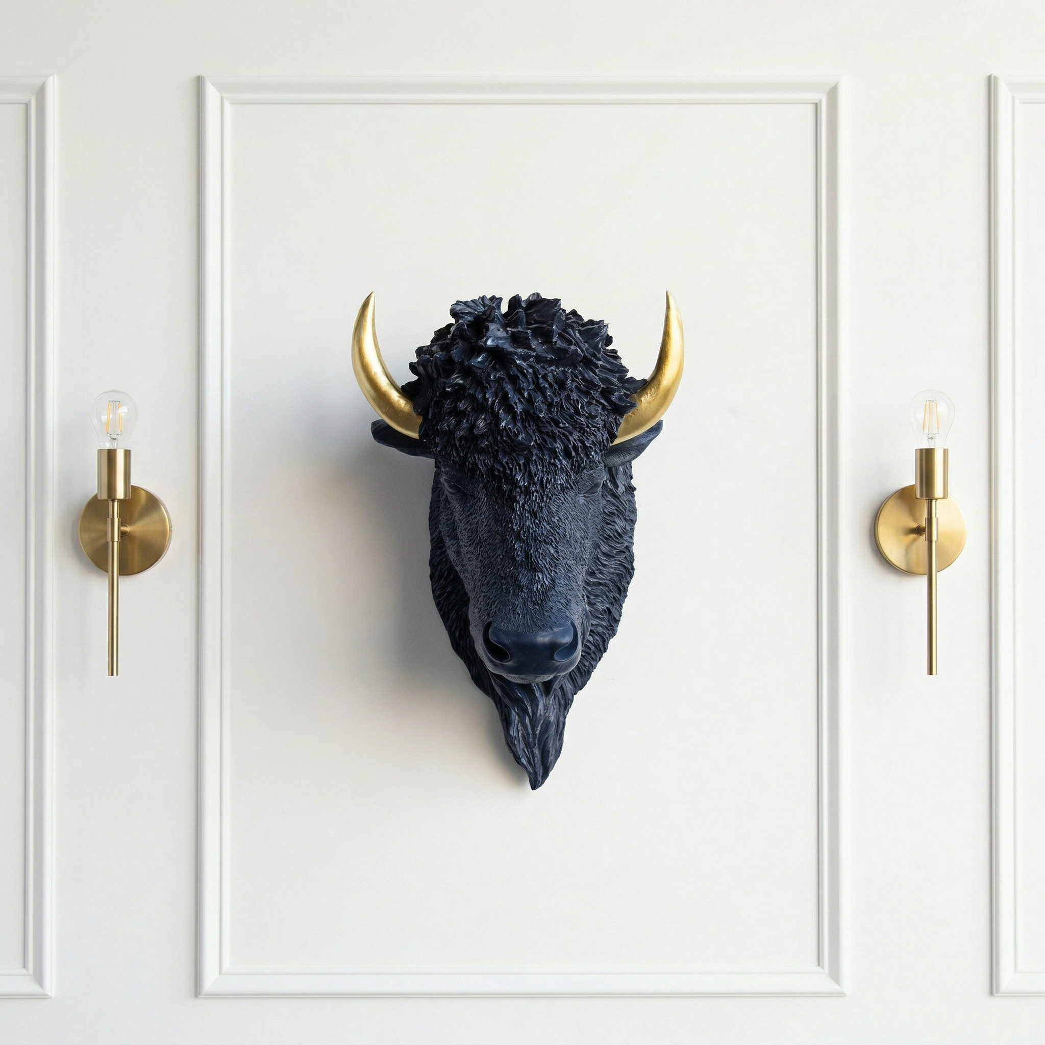 Faux Bison Sculpture