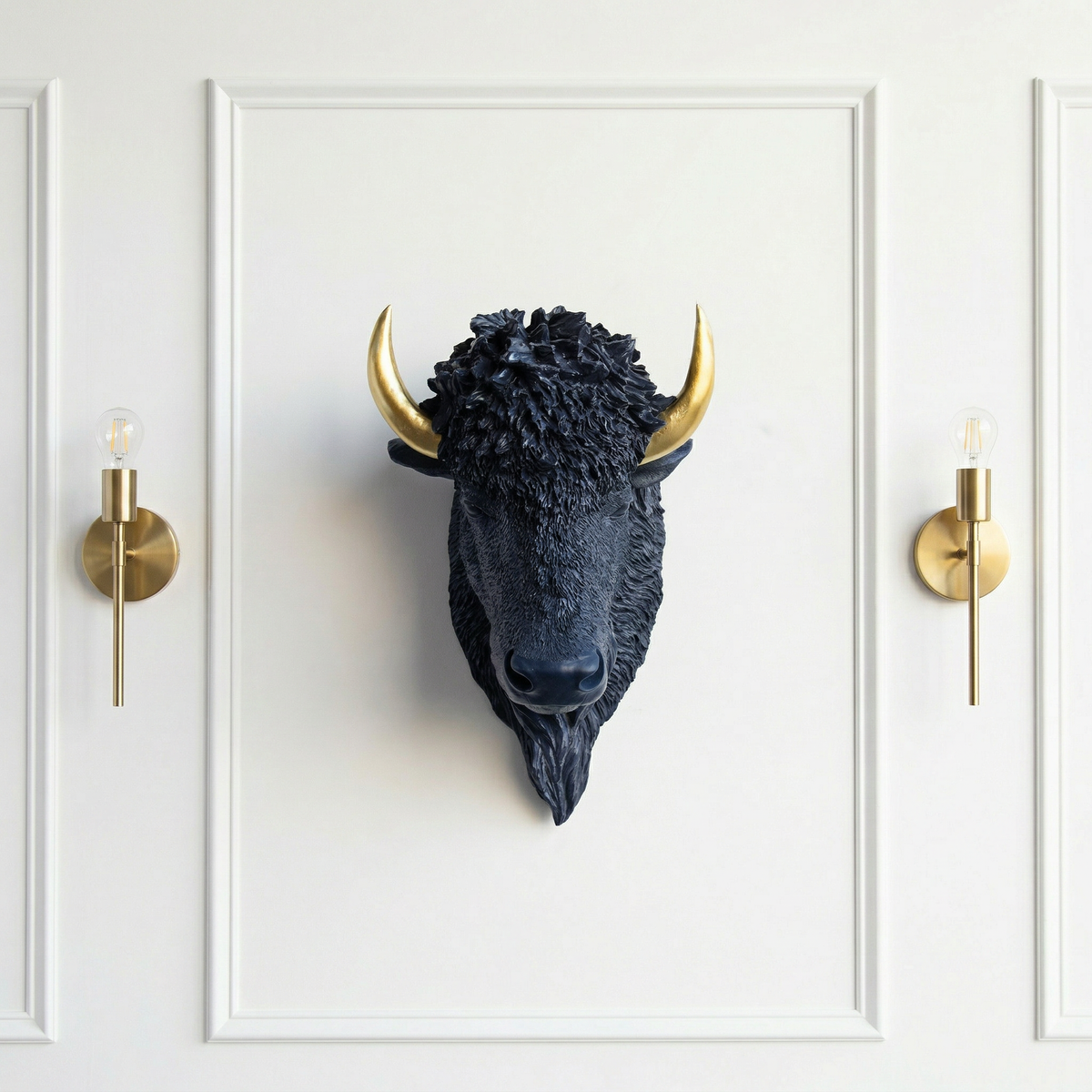 Faux Bison Sculpture