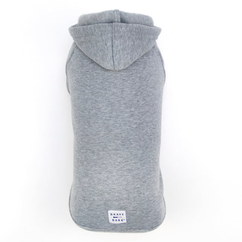 Brave Bark Hooded Dog Fleece - Heather Grey premium pet product