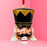 Midnight Black Glass Nutcracker Ornament