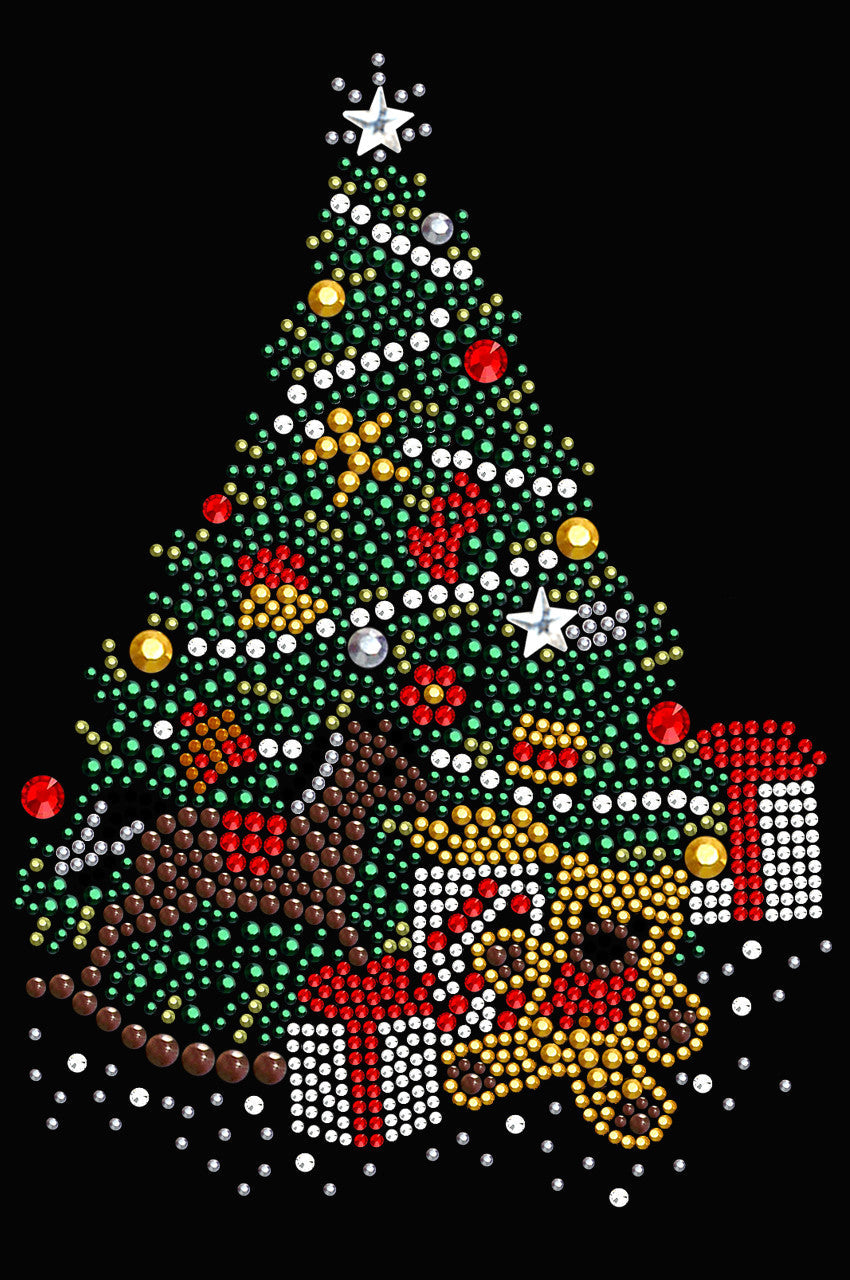 Christmas Tree 2 with Teddy Bear - Womens T-shirt