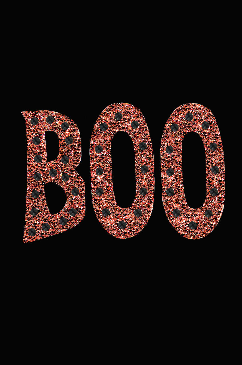 Orange Glitter Boo - Womens T-shirt