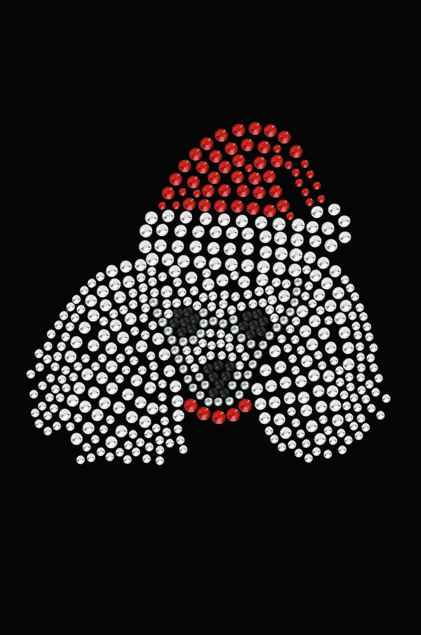 Poodle Face with Santa Hat - Women's T-shirt