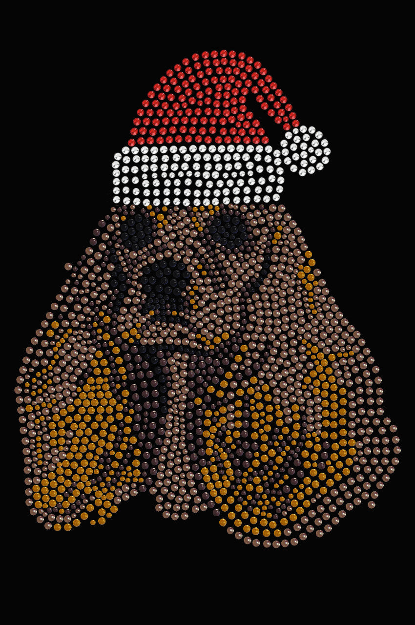 Cocker Spaniel with Santa Hat - Womens T-shirt