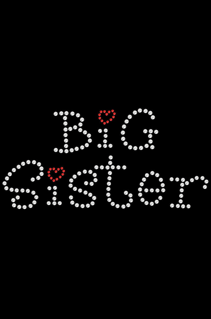 Big Sister with Red Heart - Womens T-shirt