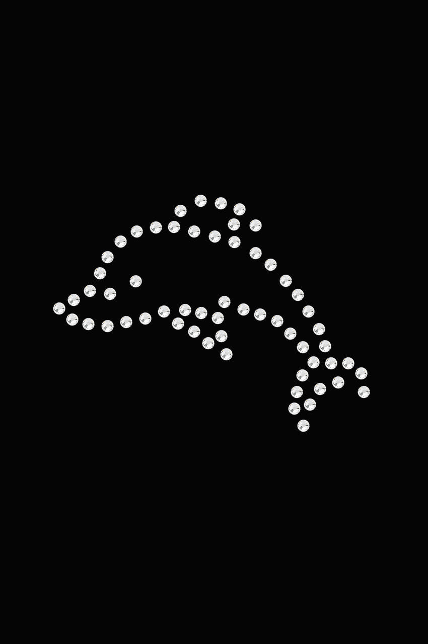 Dolphin (Small Rhinestone) - Womens T-shirt