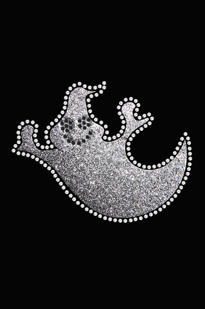 Silver Glitter Ghost - Womens T-shirt