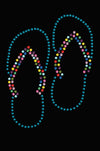 Flip Flops (Turquoise)  - Women's T-shirt