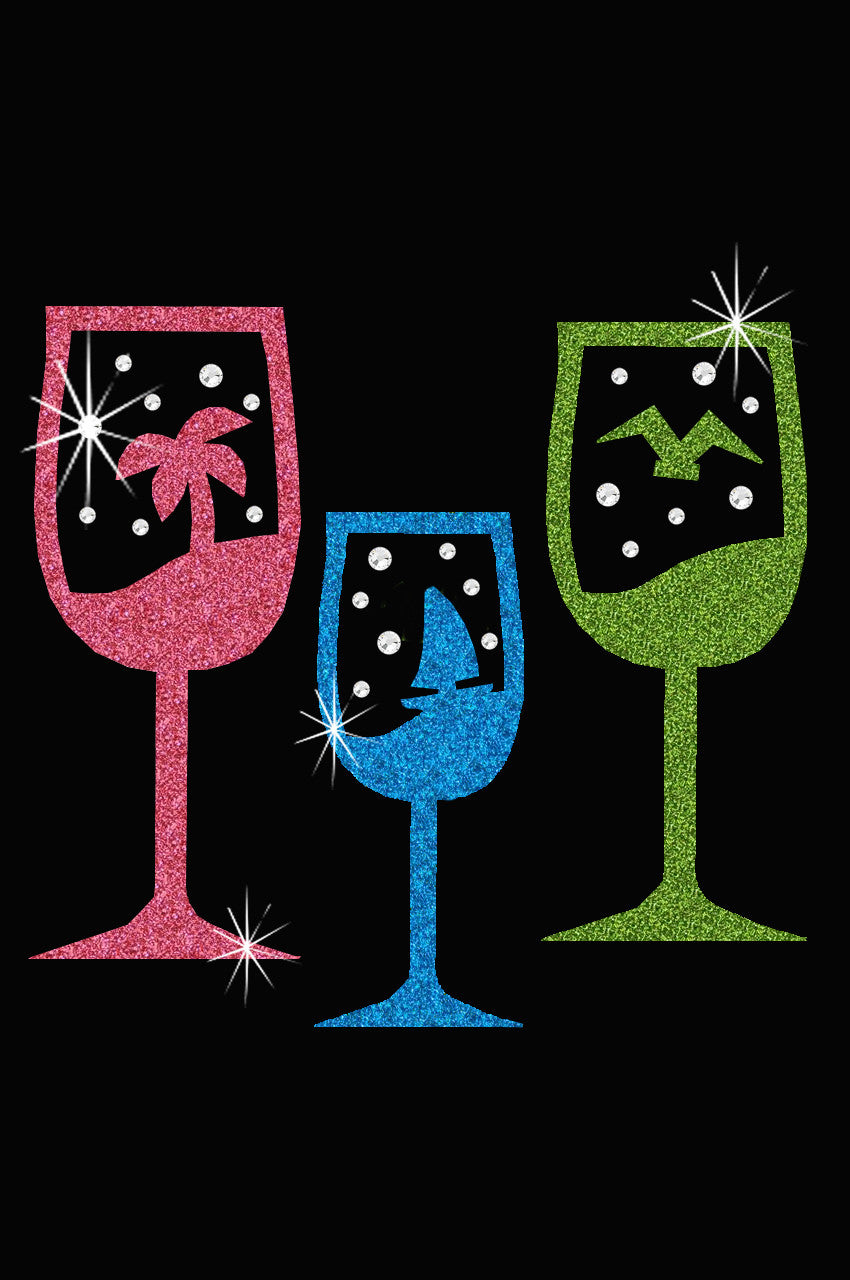 Tropical Glitter Cocktails - Womens Tee