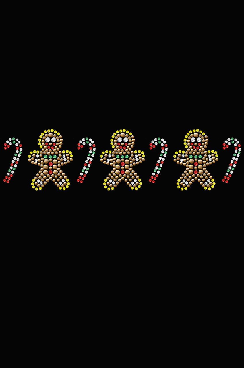 Gingerbread Men & Candy Canes - Womens T-shirt