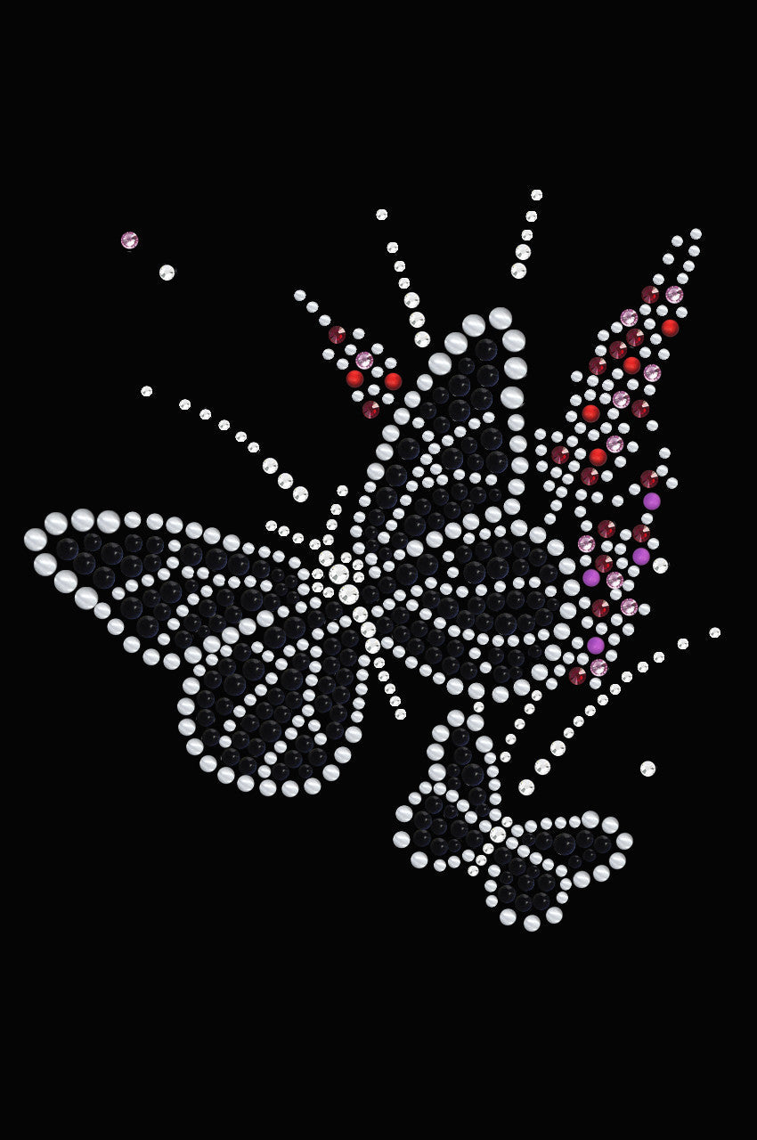 Black Butterfly with Flowers - Custom Tutu