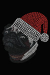 Pug with Santa Hat - Womens T-shirt