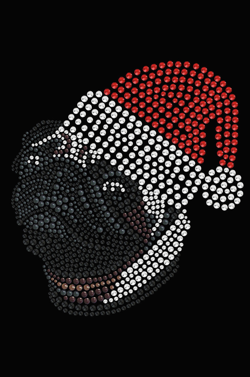 Pug with Santa Hat - Womens T-shirt