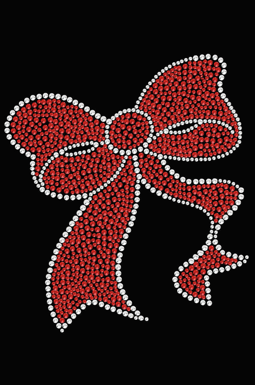 Red Rhinestone Bow - Womens Tee