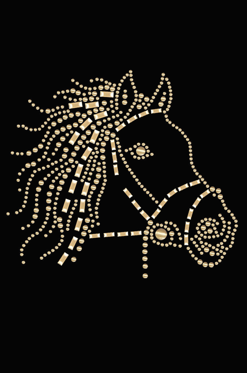 Horse Face (Gold) - Womens T-shirt