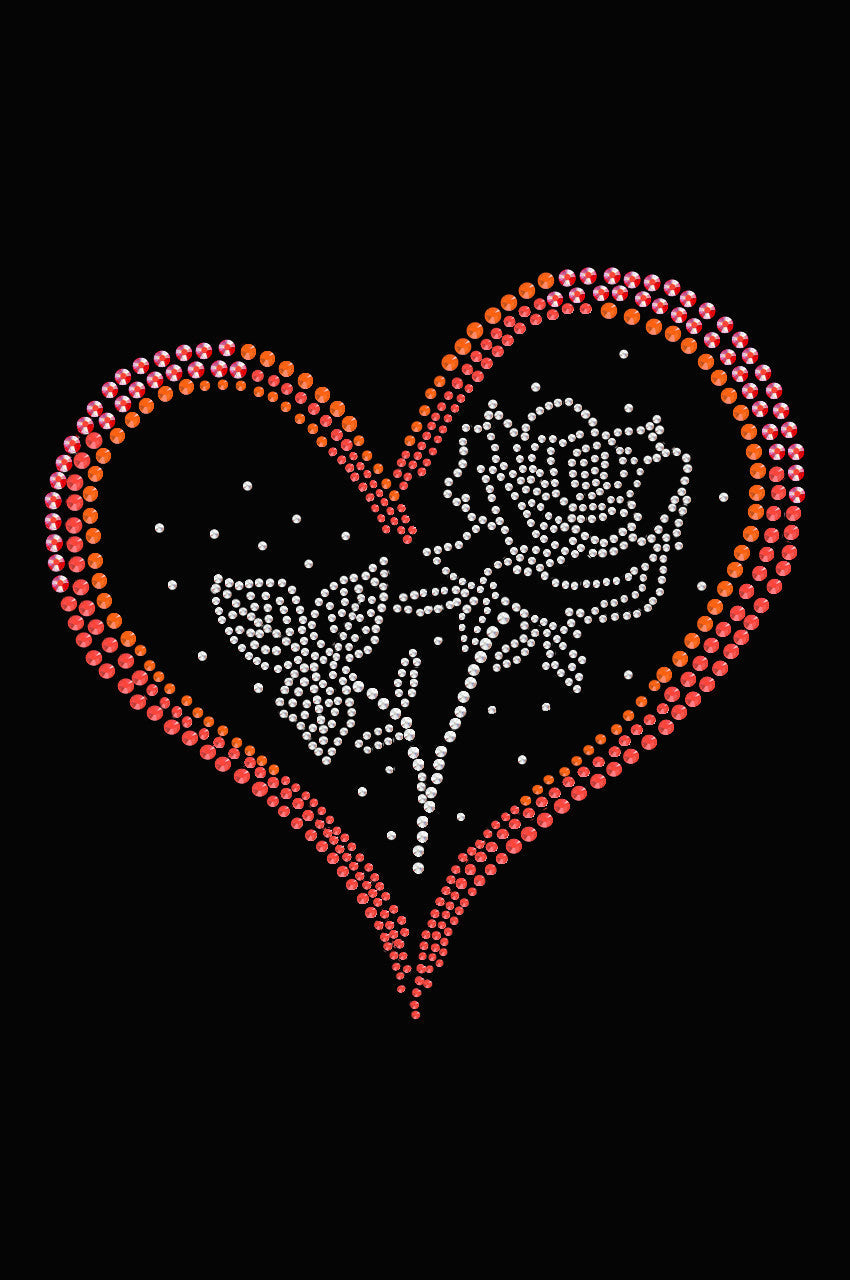 Heart with Rose - Womens Tee