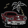 Car with Palm Tree (Red) - Women's T-shirt