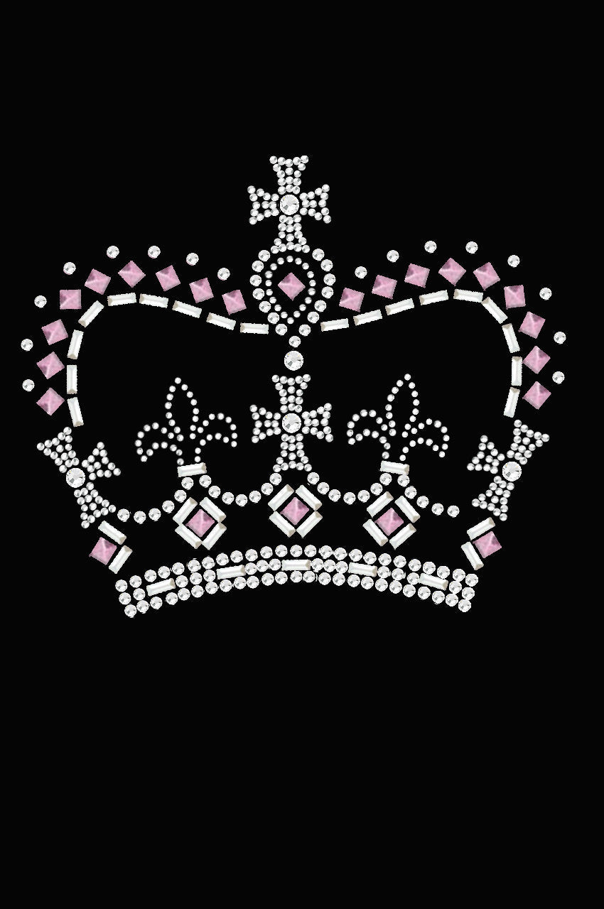 Crown 15 ( Pink, Silver & Clear) - Womens T-shirt