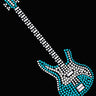 Guitar (Blue Austrian crystal) - Women's T-shirt