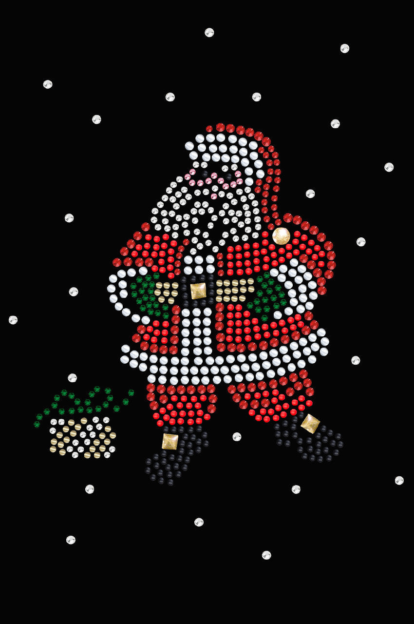 Santa with Snowflakes - Womens T-shirt