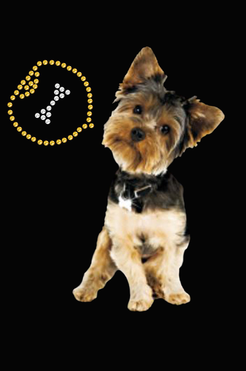 Yorkie with Bone - Womens Tee