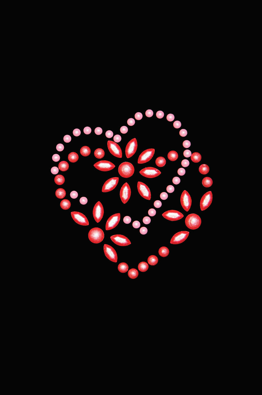 Pink & Red Flower Heart Bandanna