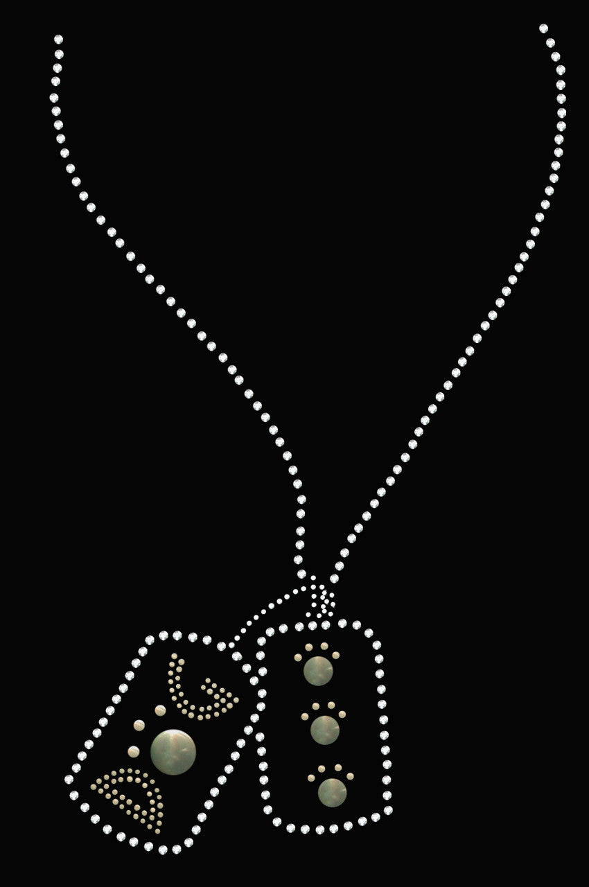 Dog Tag Necklace 1- Womens T-shirt