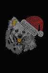 American Eskimo with Santa Hat - Womens Tee