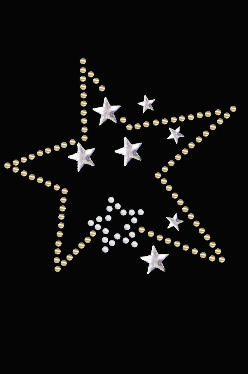 Gold & Silver Stars - Womens T-shirt
