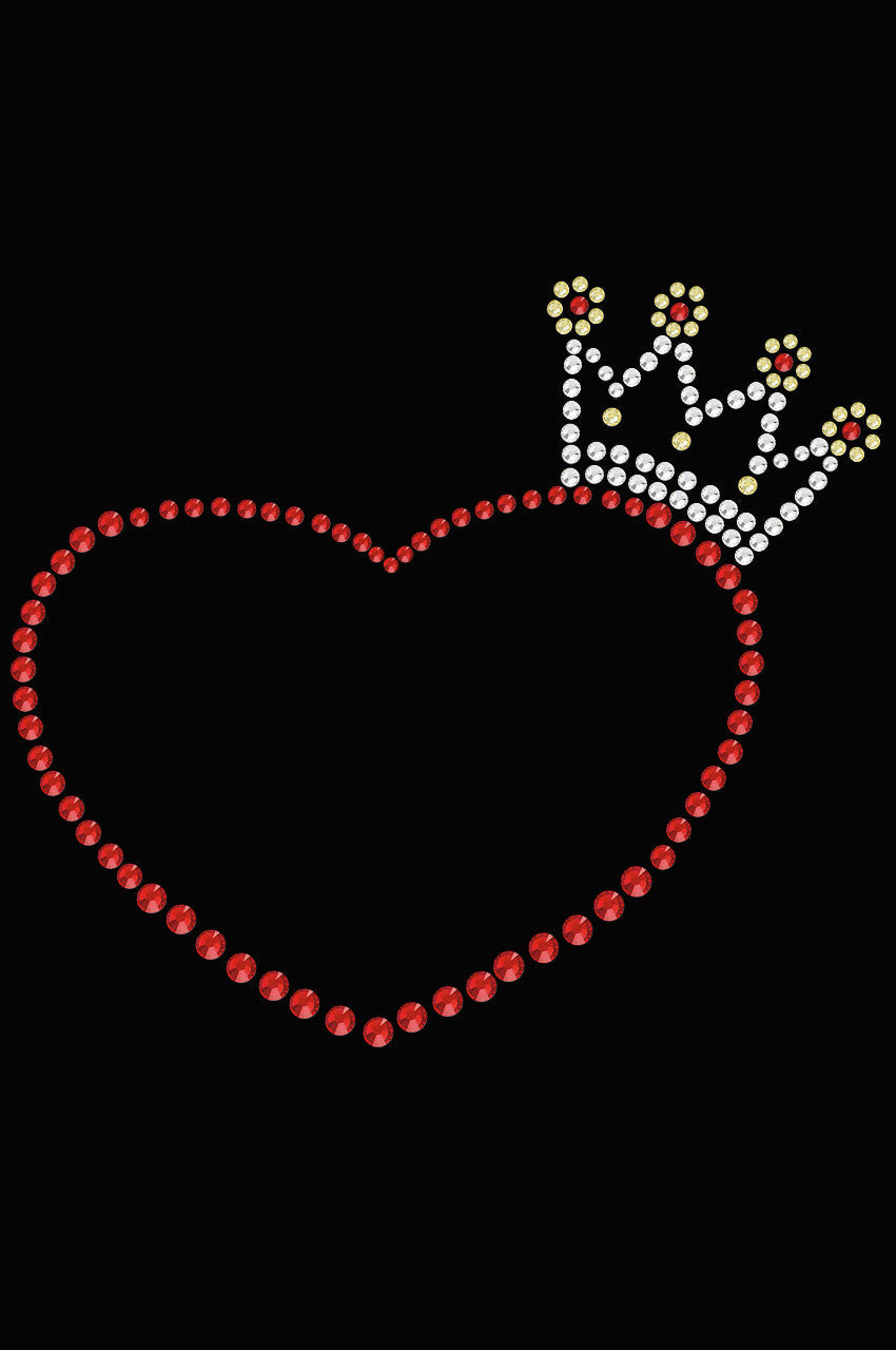 Heart with Crown - Womens T-shirt