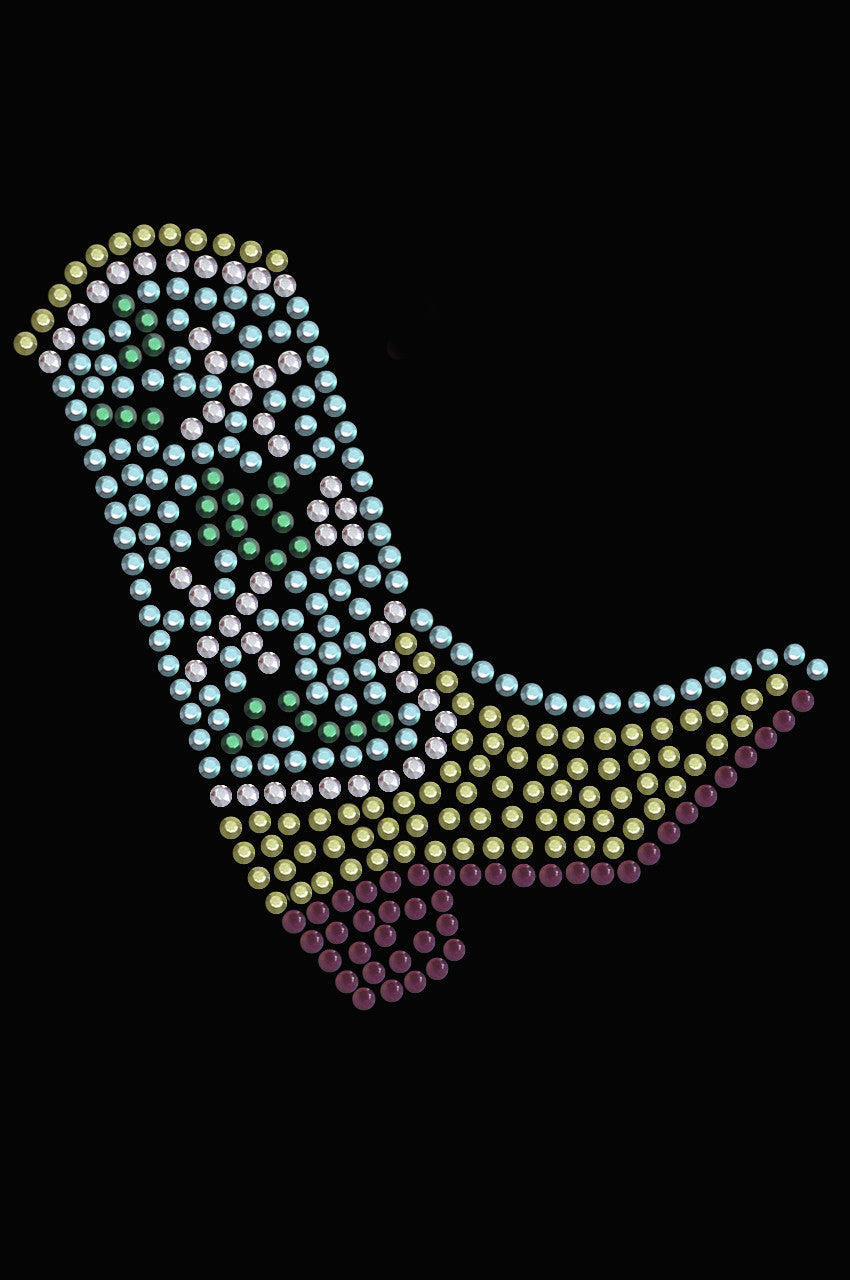 Boot (Green & Turquoise) - Womens T-shirt