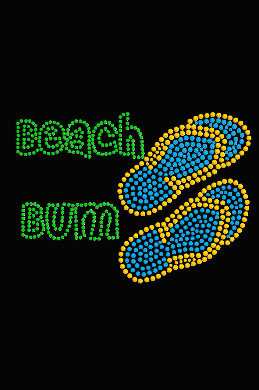 Beach Bum with Flip Flops - Womens T-shirt
