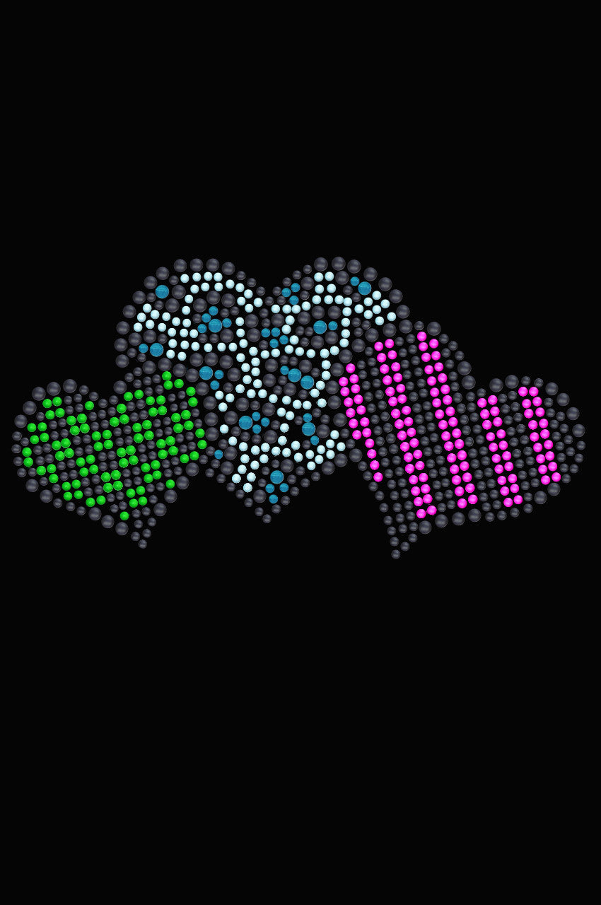 Leopard, Checks, & Stripes Multicolor Hearts - Bandanna