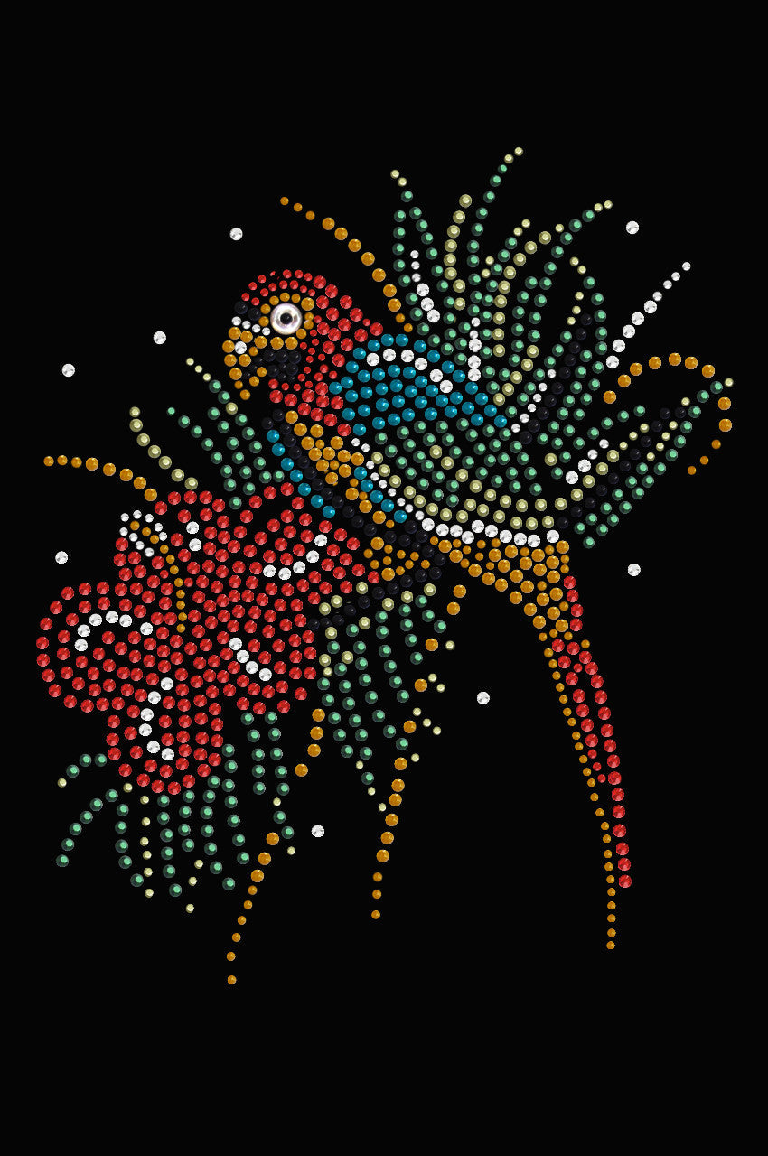Parrot with Hibiscus - Womens T-shirt