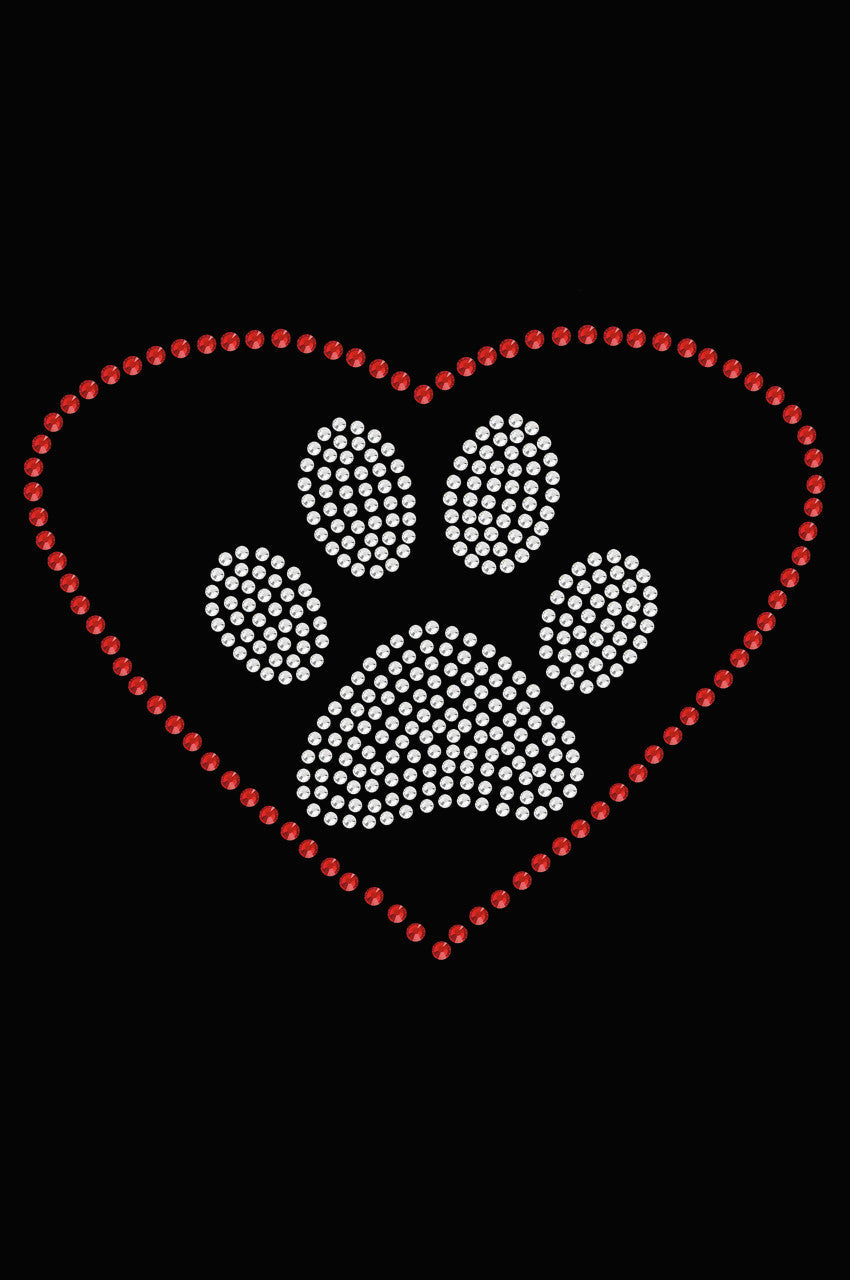 Heart with Paw - Womens T-shirt