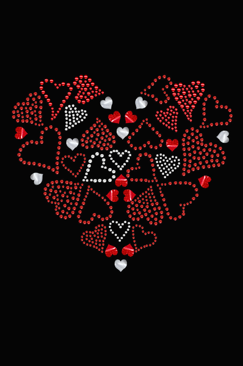 Red Heart with Hearts - Womwns Tee