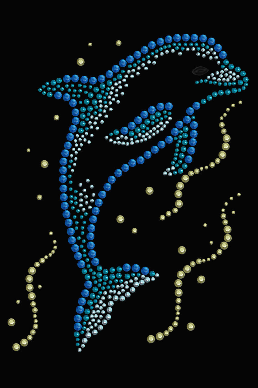 Dolphin (Blue) - Womens T-shirt