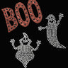 Orange Glitter Boo with Rhinestone Ghost - Women's T-shirt