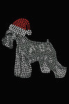 Schnauzer with Santa Hat - Womens T-shirt