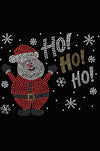 Ho Ho Santa with Snowflakes - Womens Tee